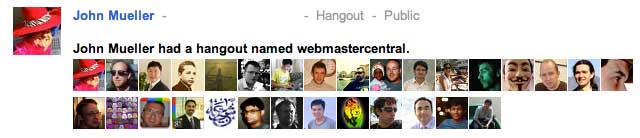 Google Webmaster Hangout