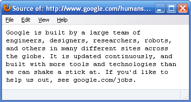 Google Human Text File