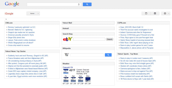 New iGoogle Layout