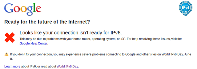 IPv6 Fail