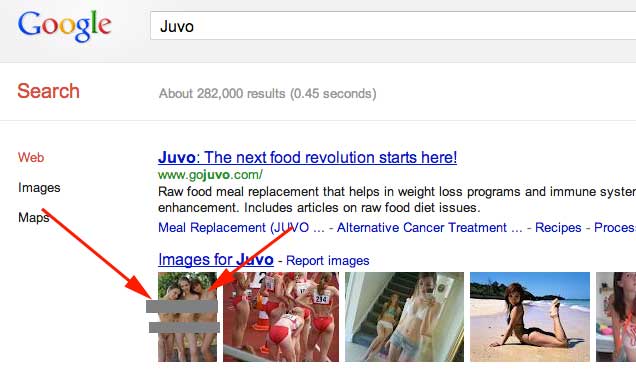 JUVO Nudity In Google