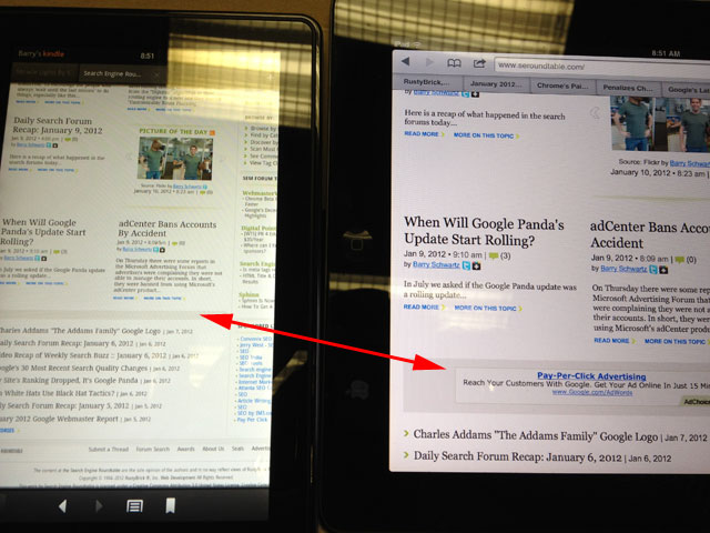 AdSense on Kindle Fire vs iPad