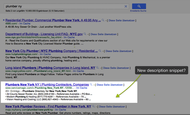 Google Listing Snippet