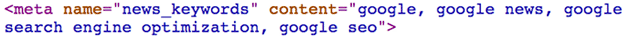 news_keywords metatag