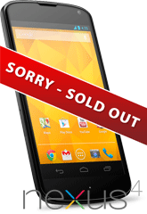 Nexus 4 Sold Out
