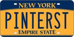 NY Pinterest License Plate
