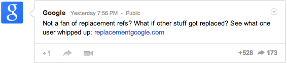 Replacement Google