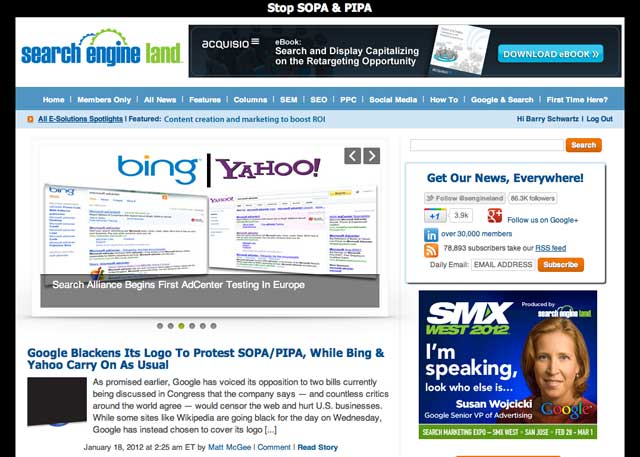 Search Engine Land SOPA
