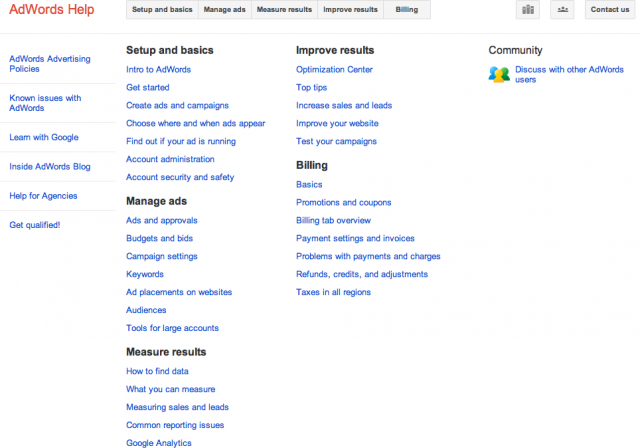 AdWords Help Design New click for full size