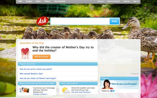 Ask.com's Mother Day Theme