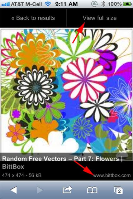 Google Image Search Mobile