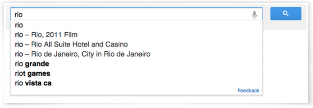 knowledge graph in search box