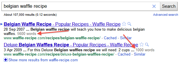 Google Word Count
