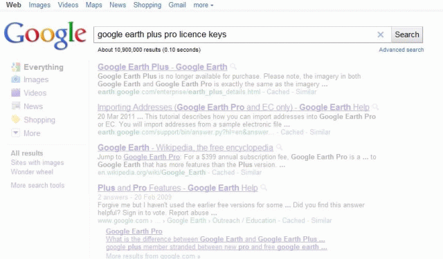 Google Foggy Results