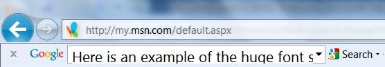 google toolbar font problem