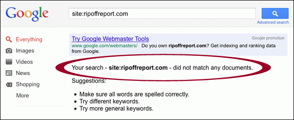 ripoff report gone