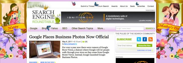 Search Engine Roundtable Mother's Day Theme