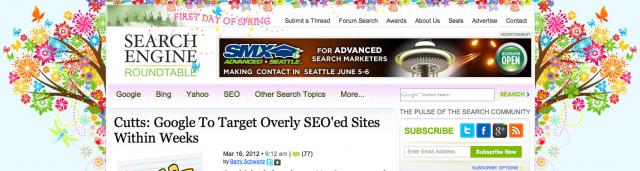 Search Engine Roundtable Spring Theme