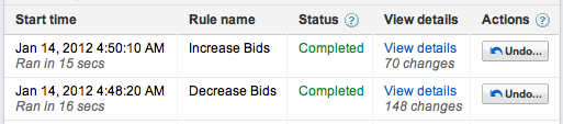 AdWords Undo Rule