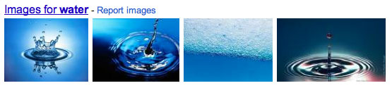 Google Water Results
