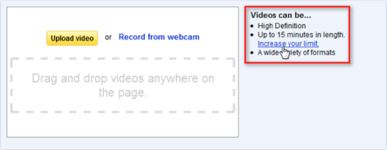 YouTube uploader page