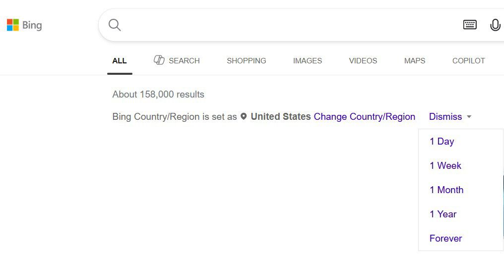 Bing Country Selector Changer