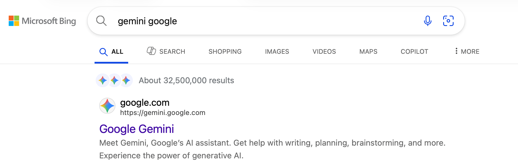 Bing Current Search Bar