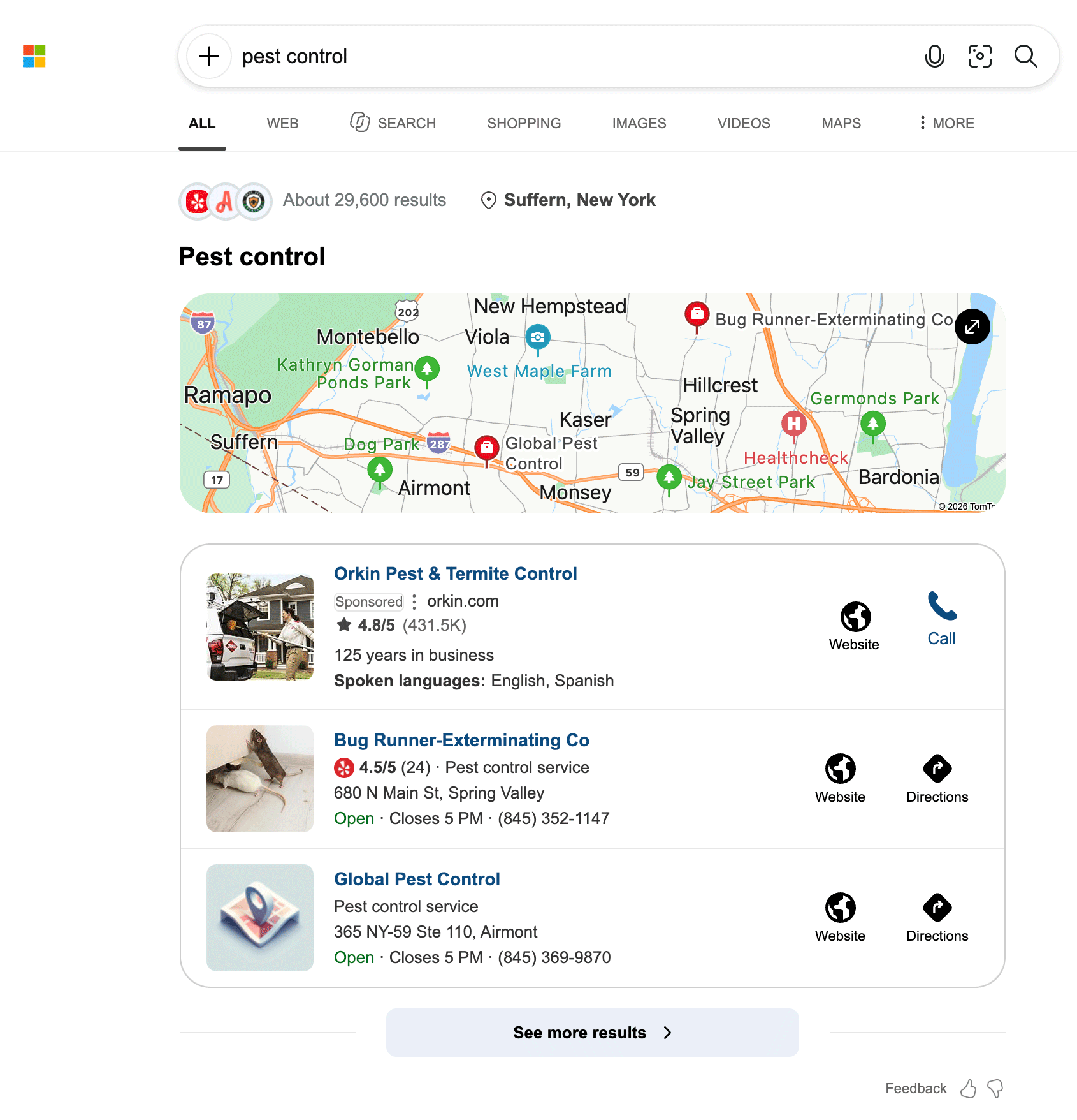 Bing Local Pack With Borders