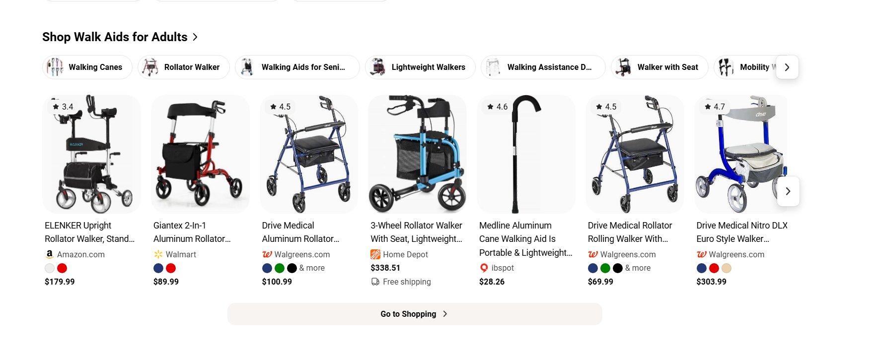 Bing Product Results Color Options