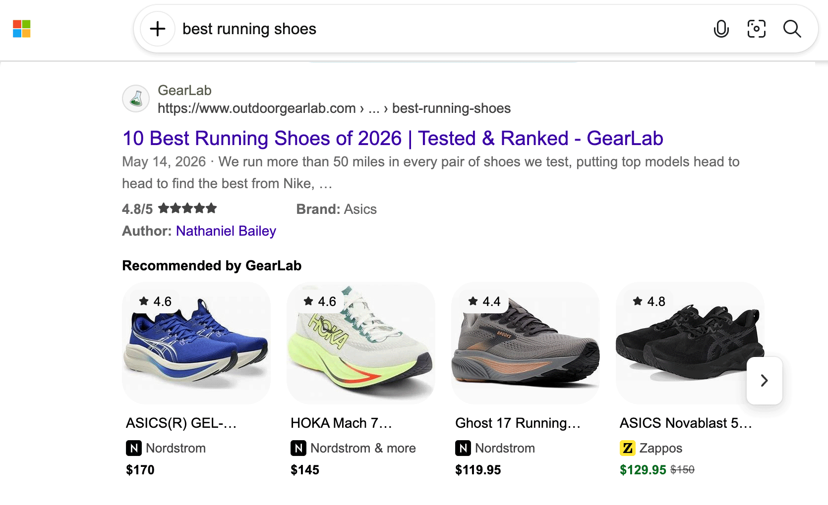 Bing Recommended By Snippet