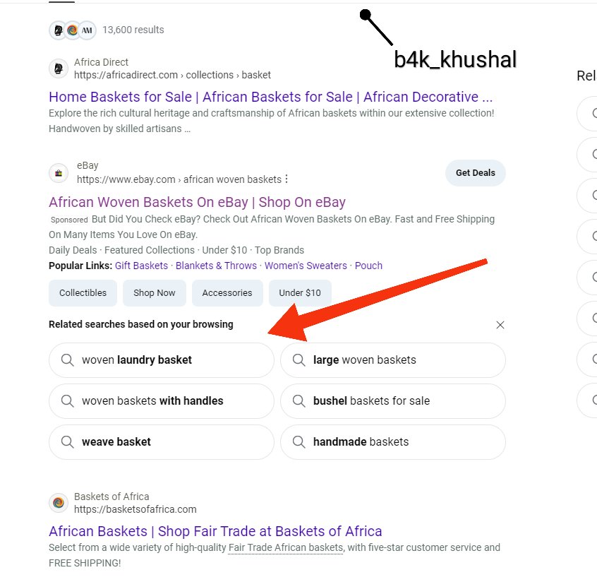 Bing Related Searches Based On Your Browsing