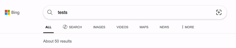 Bing Results Count Dynamic