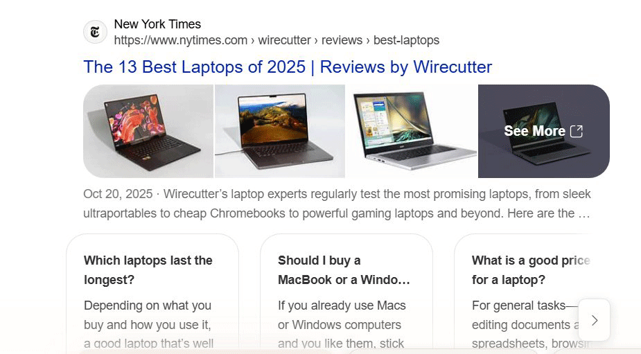 Bing Search Image Snippet Carousel See More New