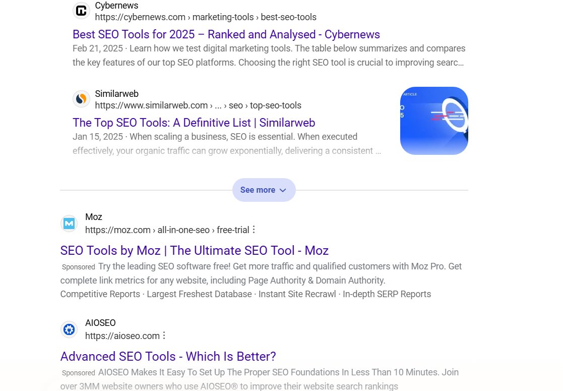 Bing See More Search Results Button