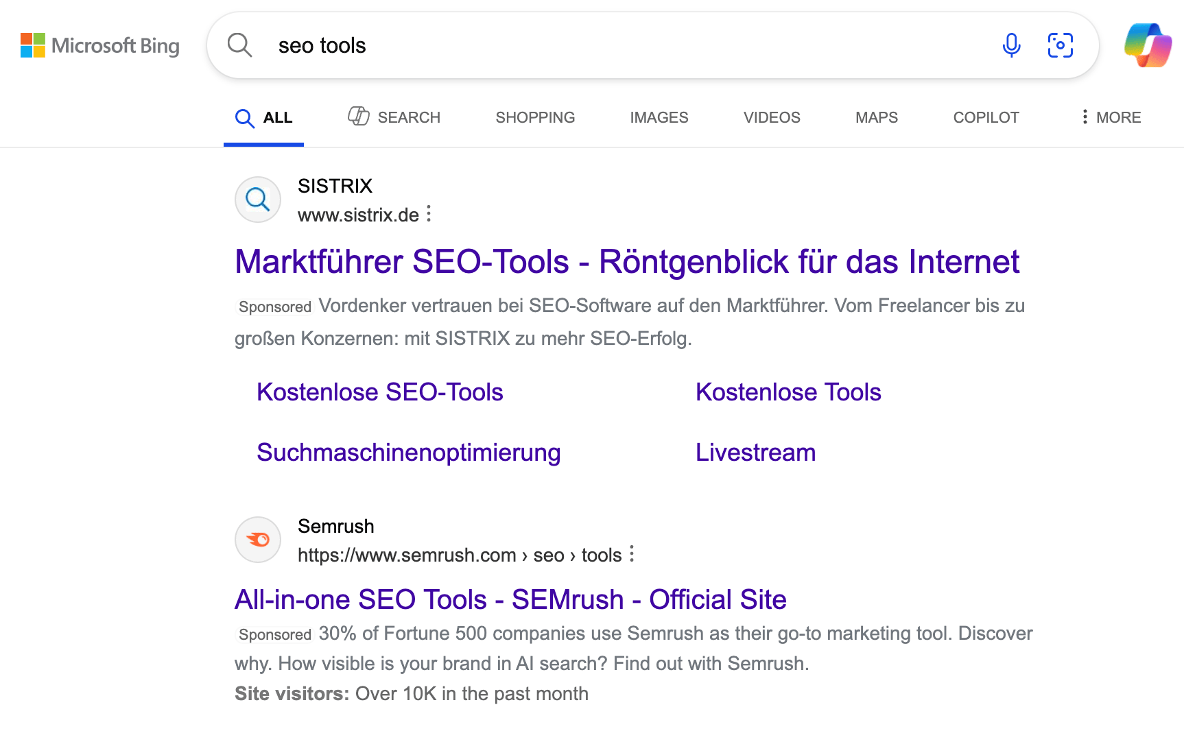 Bing Sponsored Label Left Normal