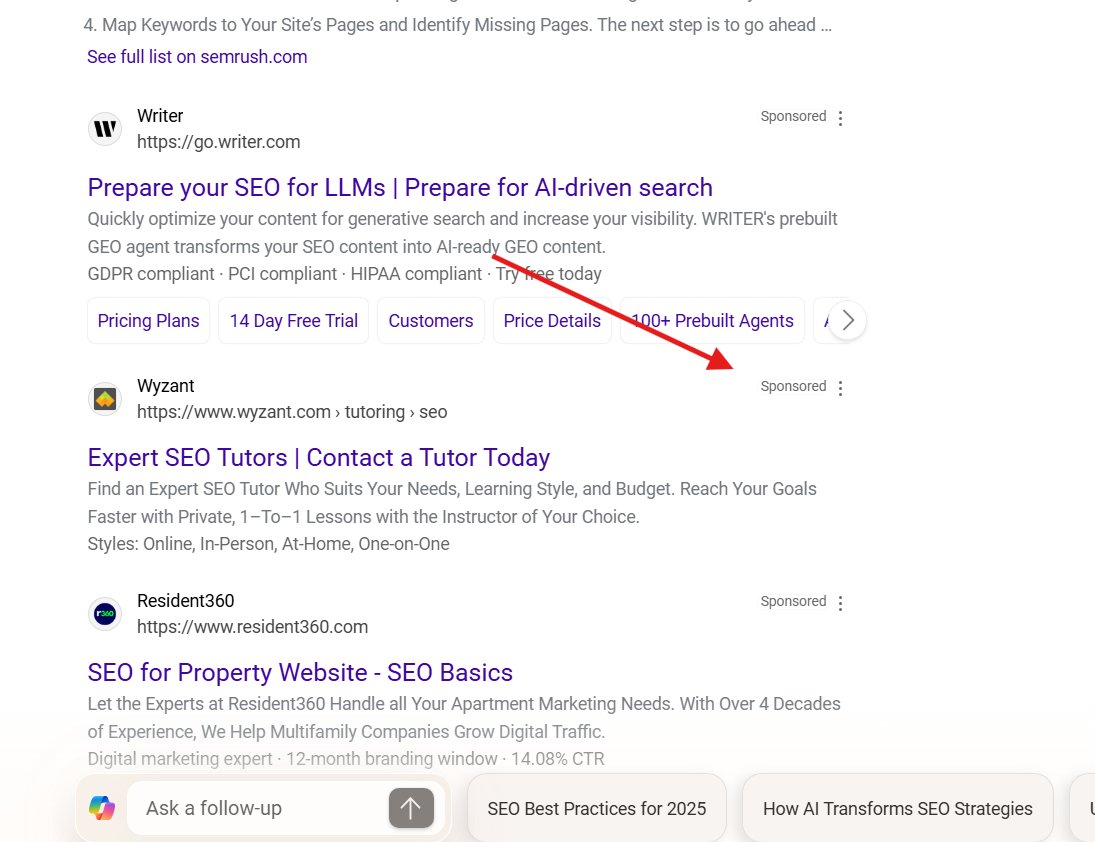 Bing Sponsored Label Right Test