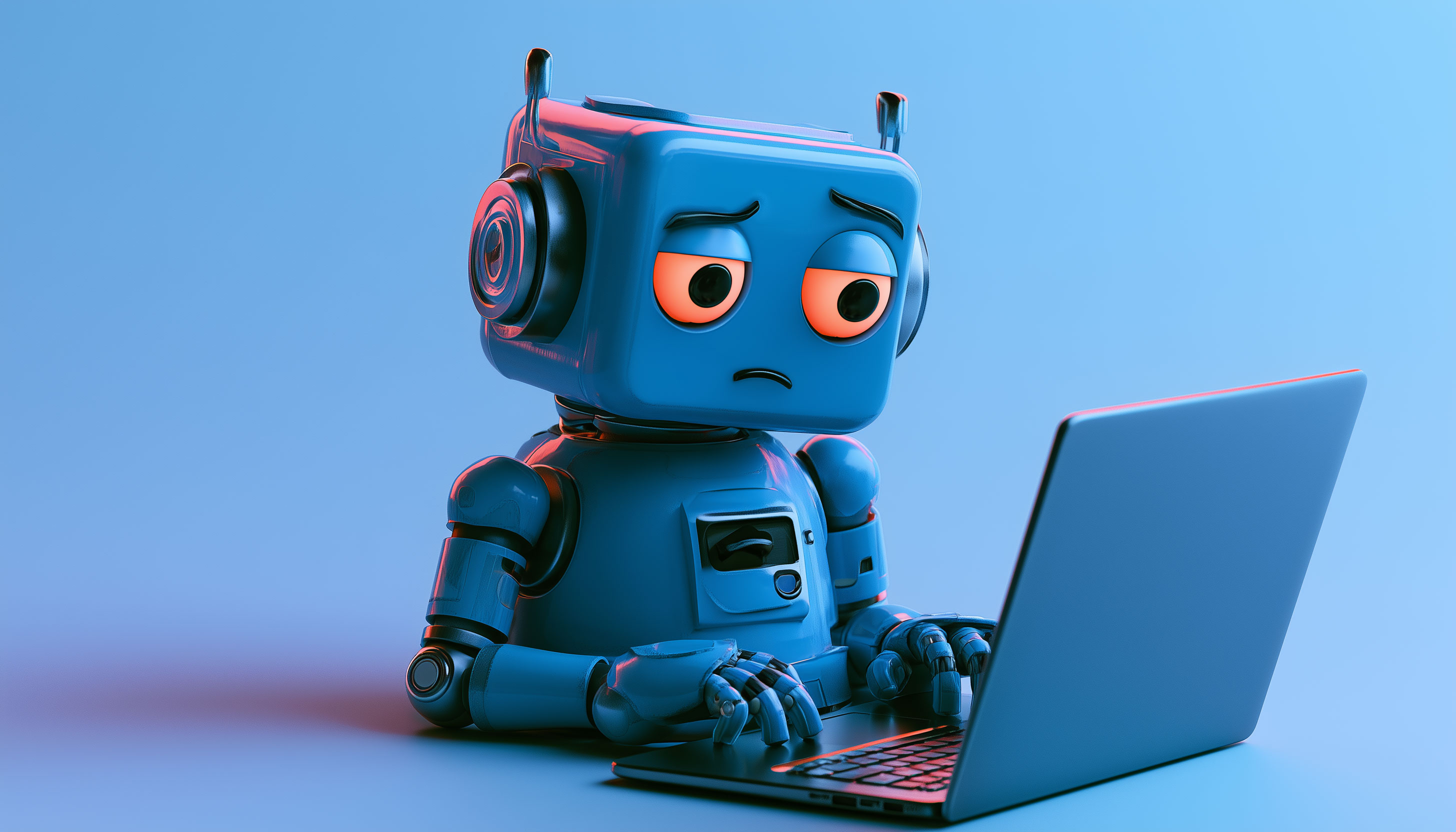 Bluie Robot Frustrated