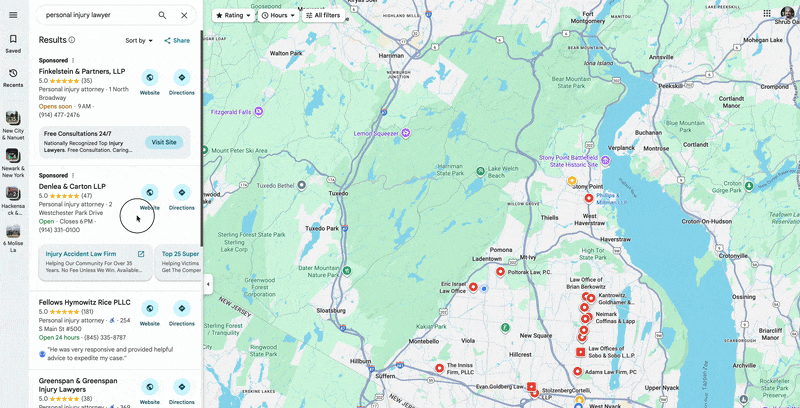 Carousel Google Ads Maps