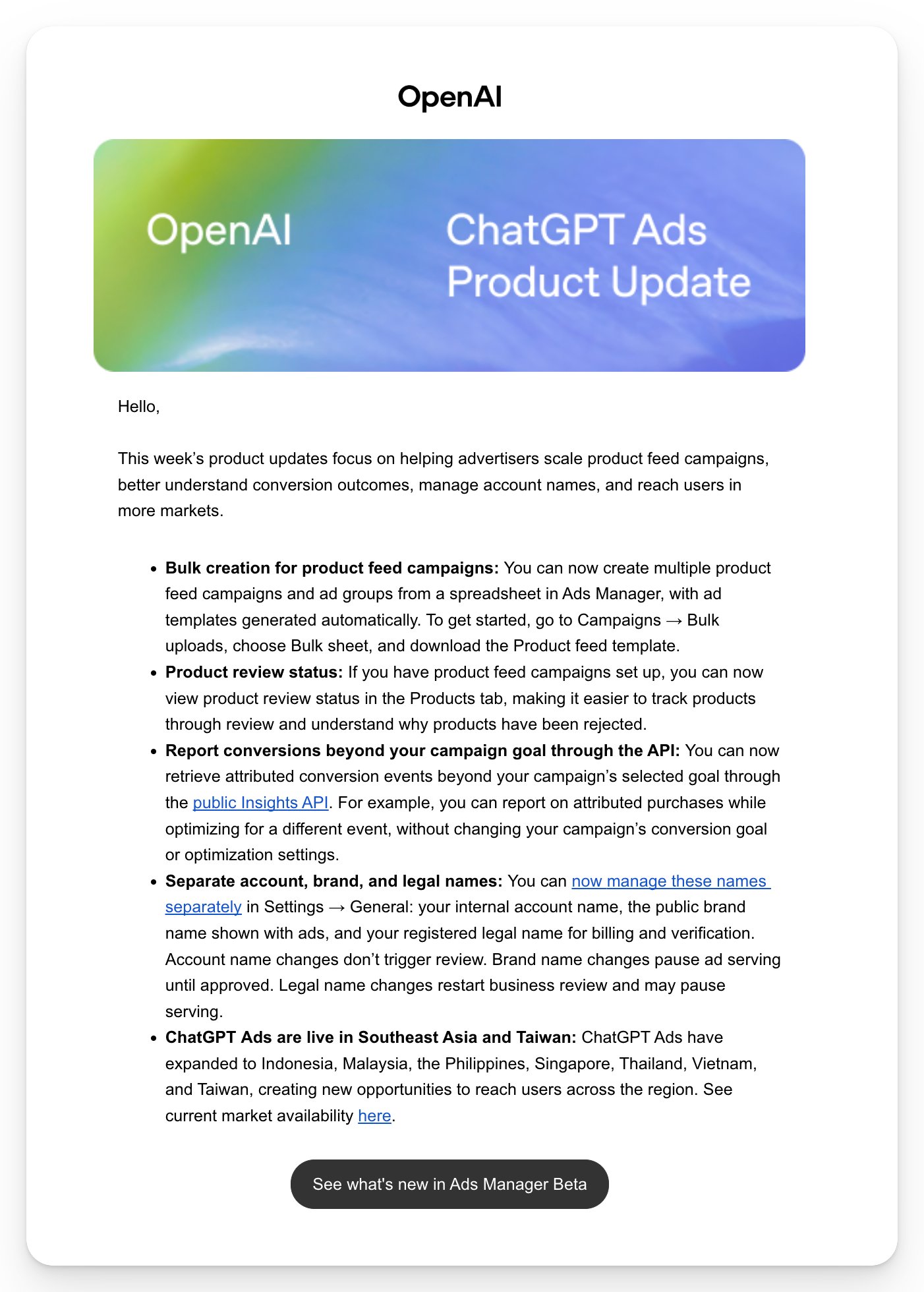 Chatgpt Ads Updates