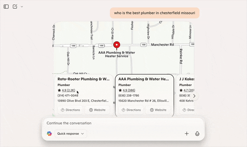 Copilot Using Google Maps Reviews