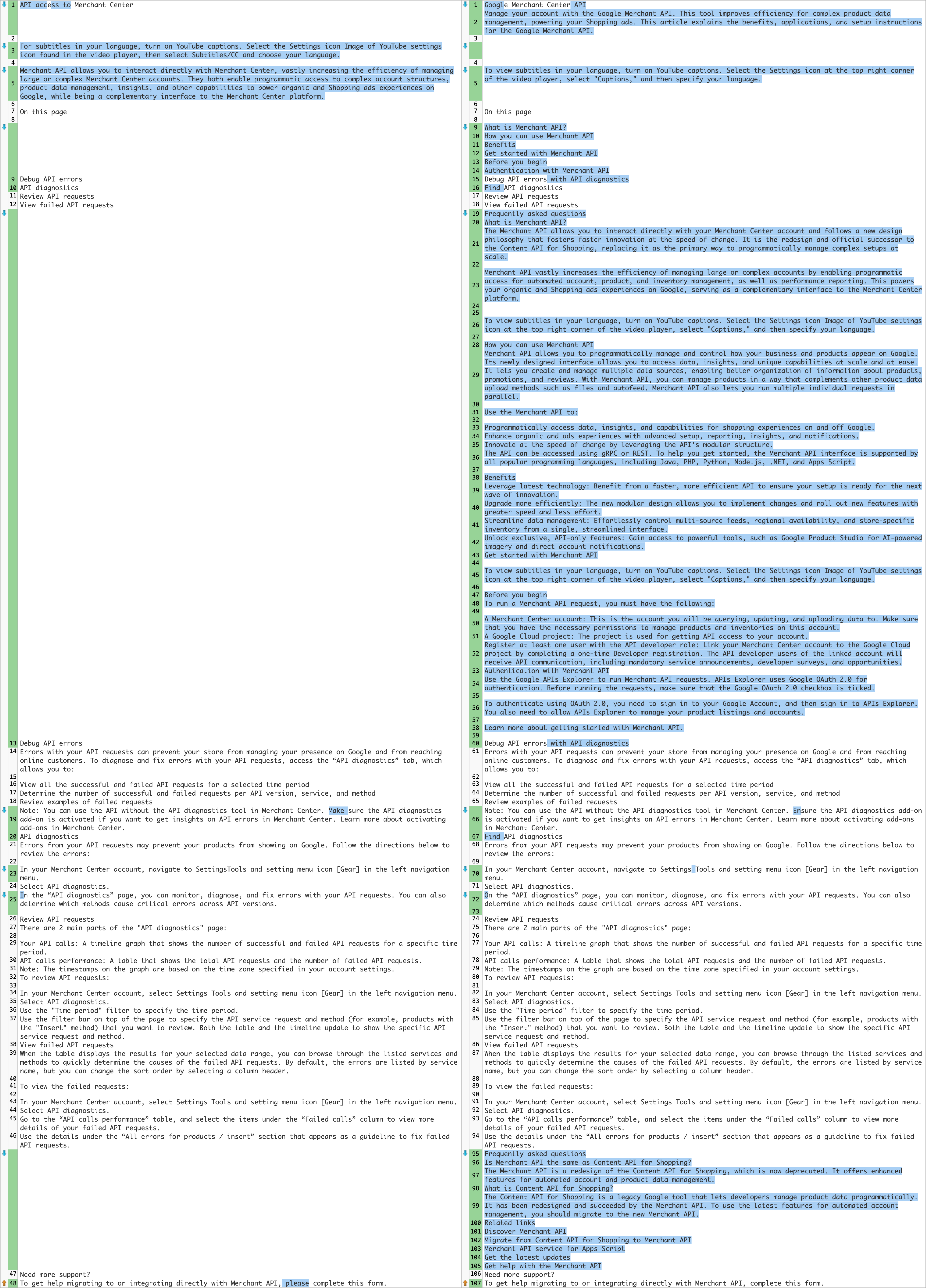 Diff Pages