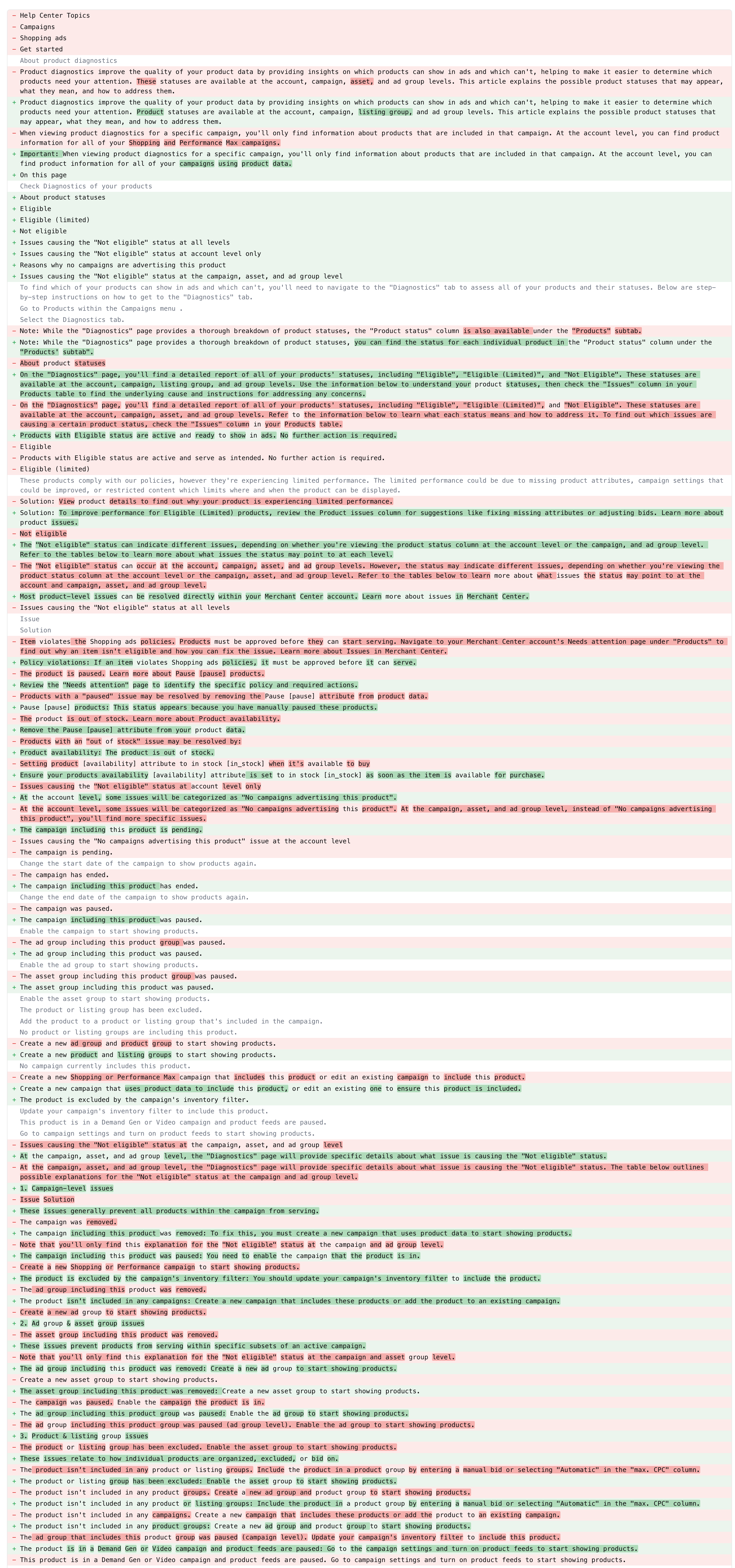Doc Changes