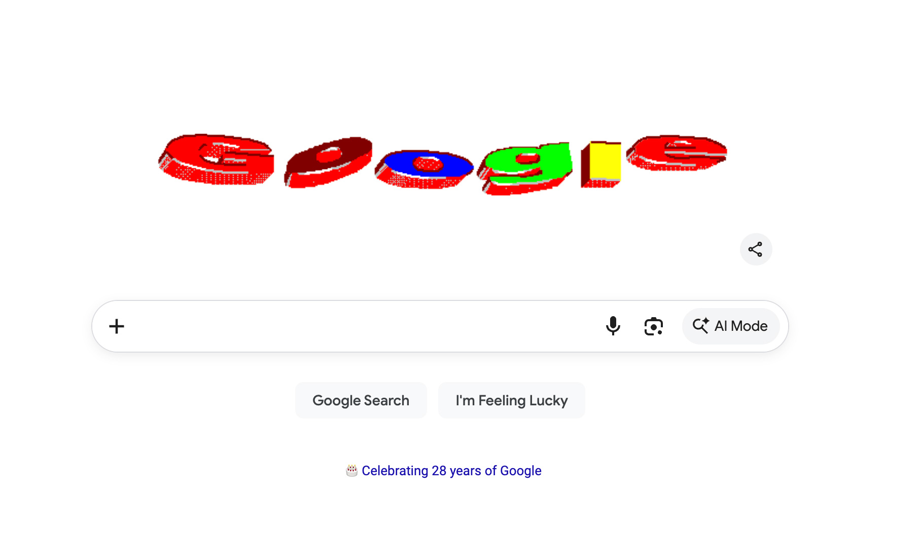 Google 28 Birthday Doodle