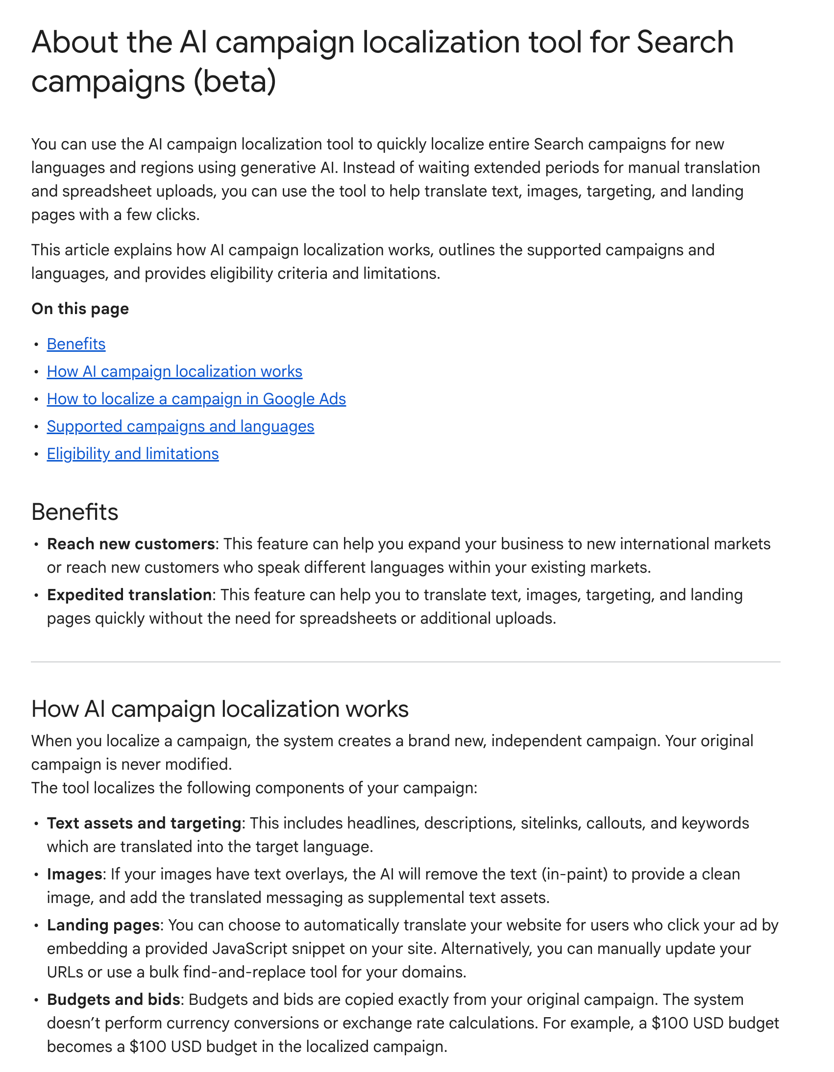 Google Ads Ai Localization Tool Doc