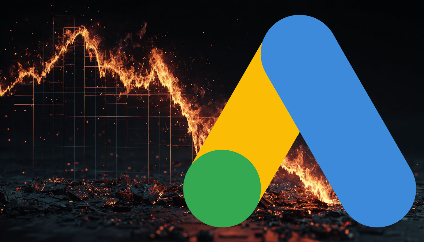 Google Ads Chart Fire Down