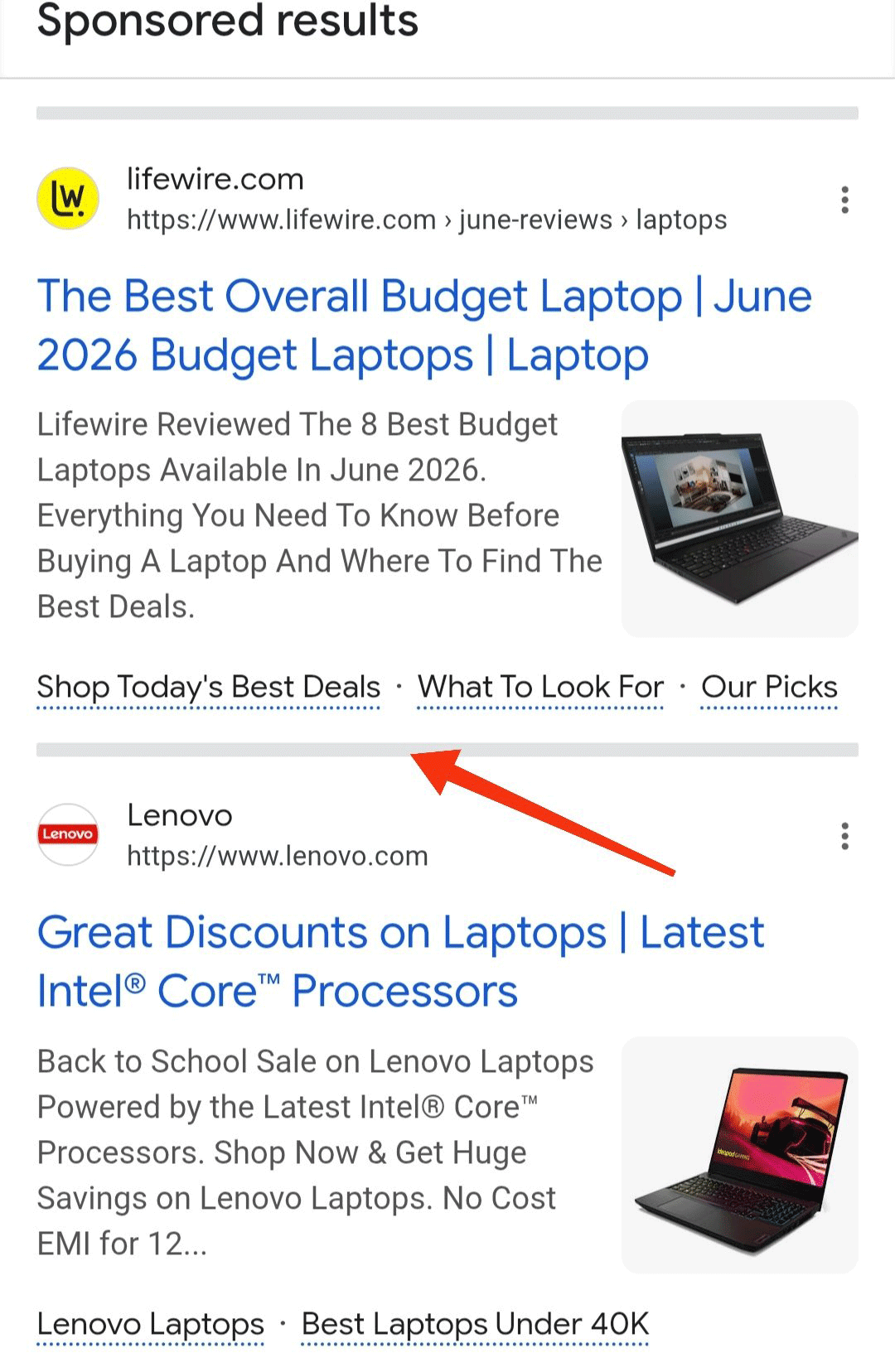 Google Ads Dotted Sitelinks