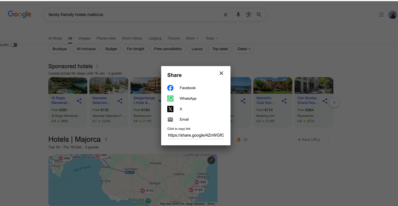 Google Ads Share Featurre