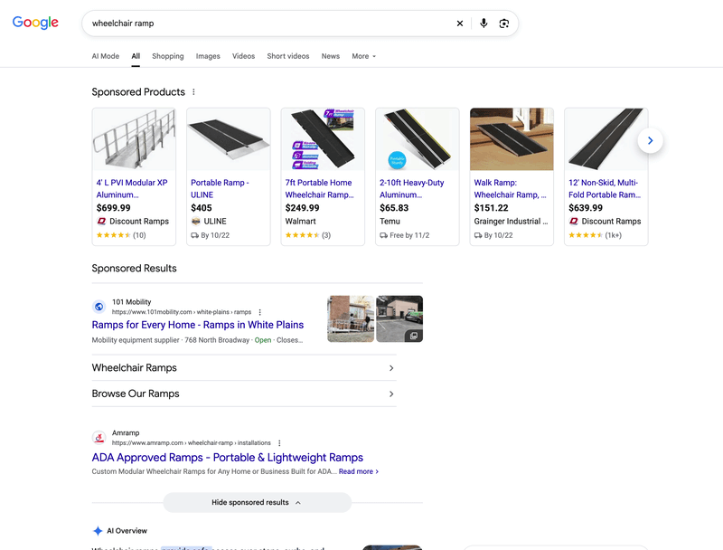 Google Ads Sponsored Products Attributes Load Gray