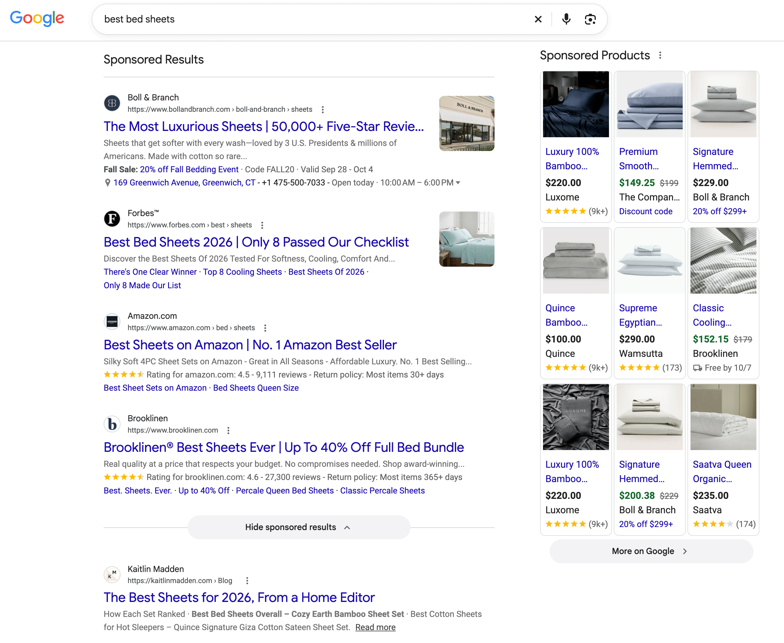 Google Ads Sponsored Products Right