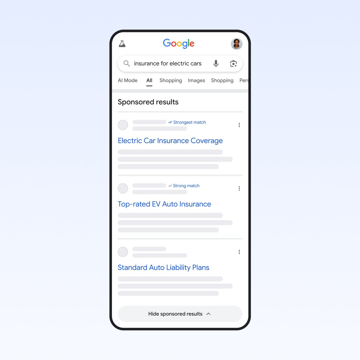 Google Ads Strong Match Sponsored Labels